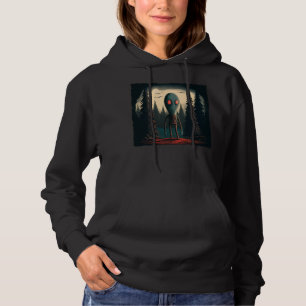 Flatwoods Monster Braxie 1952 Creepy Alien Cryptid Hoodie