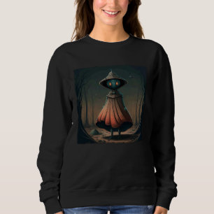 Flatwoods Monster Braxie 1952 Creepy Alien Cryptid Sweatshirt