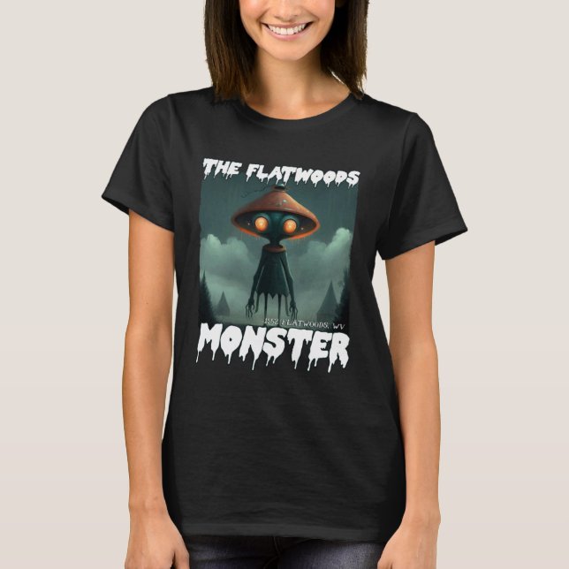 Flatwoods Monster Braxie 1952 Creepy Scary Cryptid T-Shirt (Front)