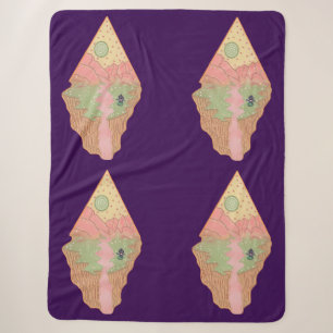 Flatwoods Monster Home Planet Cryptid Folklore Sherpa Blanket