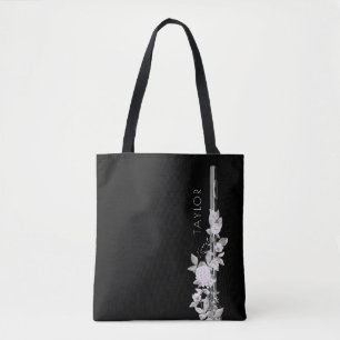 flautist floral decor tote bag