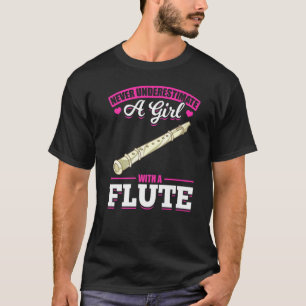 Flautist Girls Flute Player Women Music Marching B T-Shirt