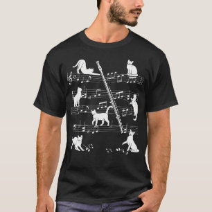 Flautist Or Flautist Cats For Cat Loving Flute Pla T-Shirt