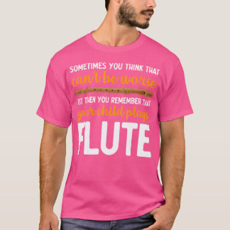 Flautist Orchestra Player Marching Band Musician F T-Shirt
