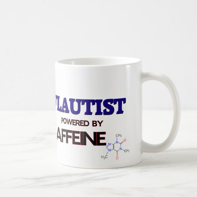 Flautist Powered by caffeine Coffee Mug (Right)