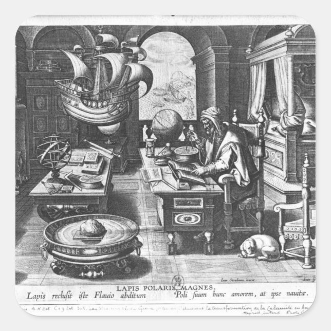 Flavio Gioia of Amalfi Square Sticker (Front)