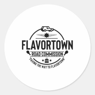 Flavortown Men And Women Foodies Gift Tees Flavort Classic Round Sticker