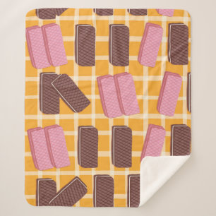 Flavoued Wafers Seamless Background Sherpa Blanket