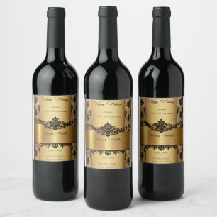 "Flavour Fusion: Gourmet Food and Beverage Bottle" Wine Label