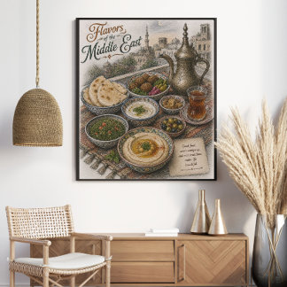 Flavours of the Middle East Culinary Poster
