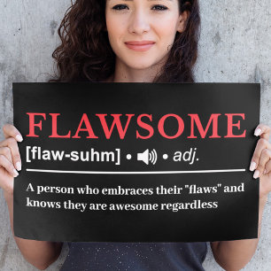 Flawsome - Customisable Definition Poster