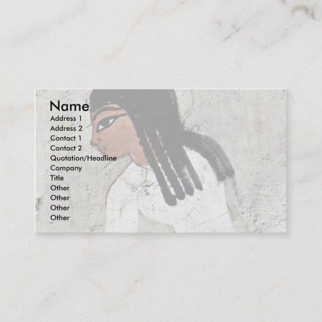 Flax Harvest Details By Maler Der Grabkammer Des N Business Card (Front)