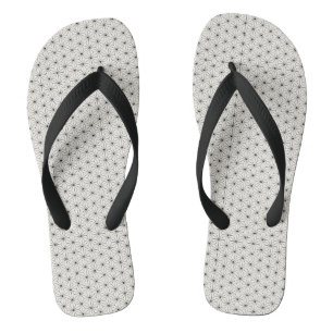 Flax-leaf dashed line pattern traditional japanese flip flops
