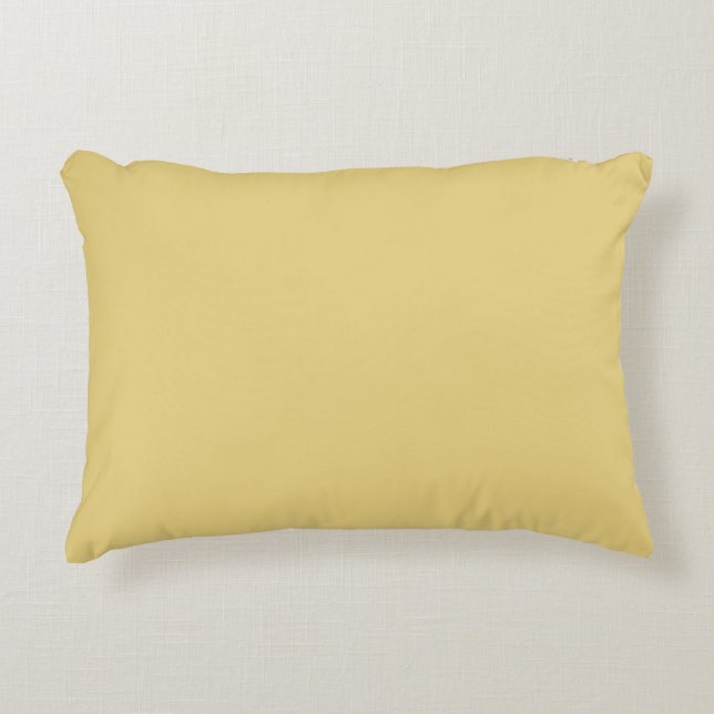 Flax Yellow Pale Solid Colour Decorative Cushion (Front)