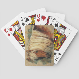 Flaxen Shetland Pony Playing Cards