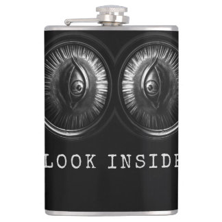 FlaxLux: Stylish Vinyl-Wrapped Flax Delights! Hip Flask