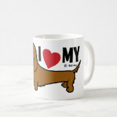 FLDR "I Love My" LH Red Doxie Character Mug. Coffee Mug (Front Right)