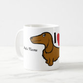 FLDR "I Love My" LH Red Doxie Character Mug. Coffee Mug (Front Left)