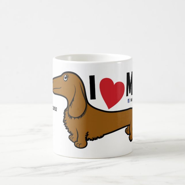 FLDR "I Love My" LH Red Doxie Character Mug. Coffee Mug (Center)