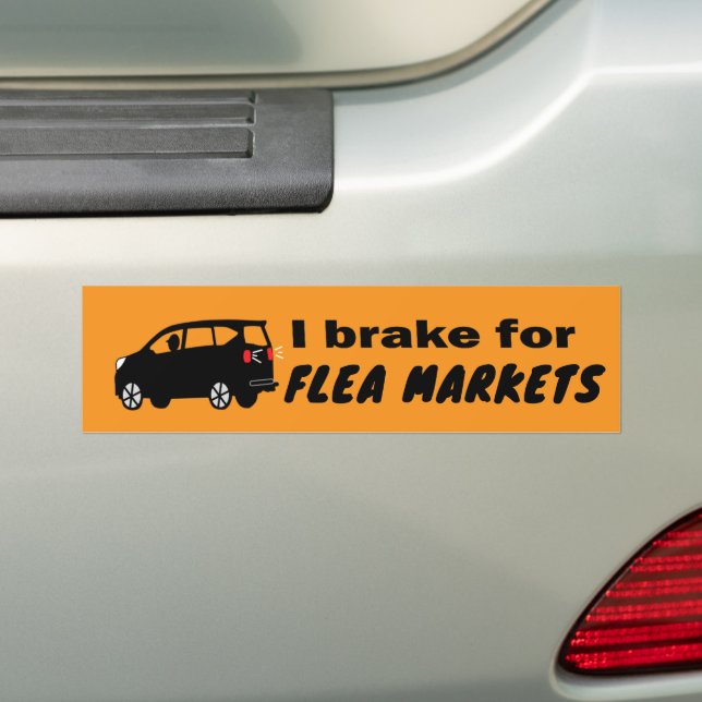 Flea Market Cool Fun Choose a Colour Bumper Sticke Sticker (On Car)
