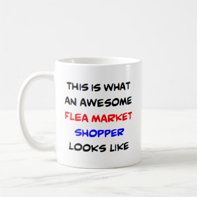 flea market shopper, awesome coffee mug (Left)