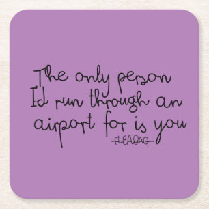 Fleabag Quote Square Paper Coaster