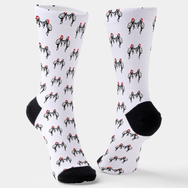 Fleas Navidad Christmas Socks (Angled)