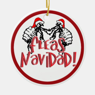 Fleas Navidad - Dancing Christmas Fleas Ceramic Tree Decoration