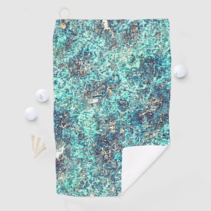 Flecked with golden orange over whitish grey rough golf towel