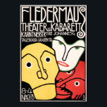 FLEDERMAUS THEATER & CABARET Art Deco Advertising Poster<br><div class="desc">High res reproduction,  photoshop colour tuned for sharp crisp prints,  digital restoration for tears,  smudges,  and missing elements. FLEDERMAUS THEATER & CABARET Art Deco Advertising Poster.</div>
