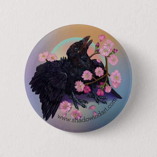 Fledgling Crow Button (Front)