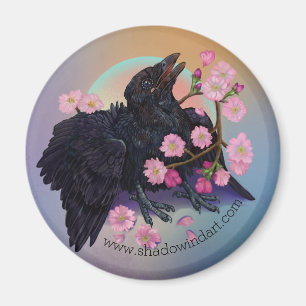 Fledgling Crow Magnet