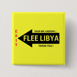FLEE LIBYA 15 CM SQUARE BADGE