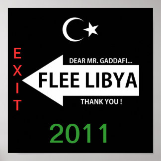 FLEE LIBYA POSTER