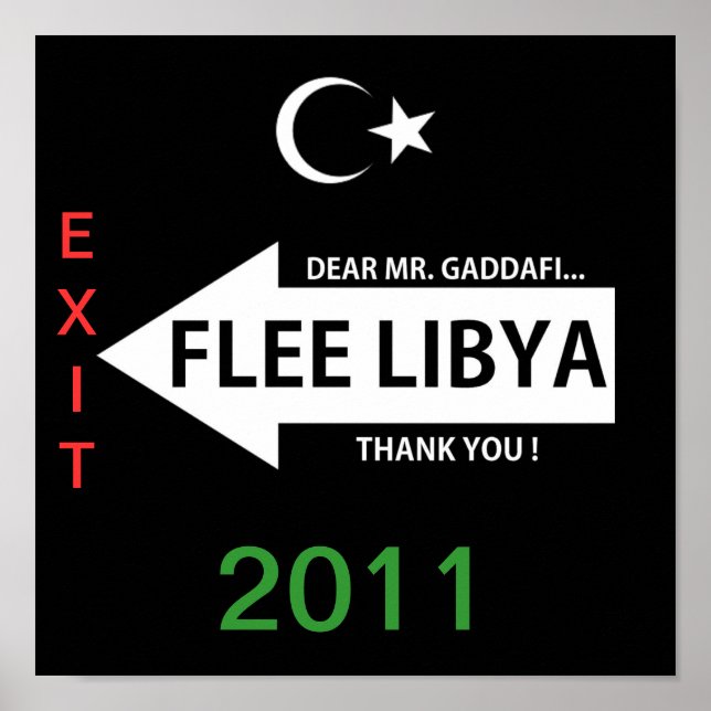 FLEE LIBYA POSTER (Front)