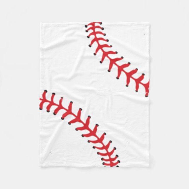Fleece Baseball Baby Blanket (Front)