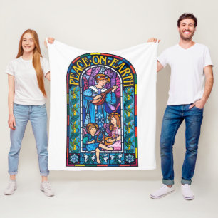 Fleece Blanket (50 in x 60 in) Peace on Earth