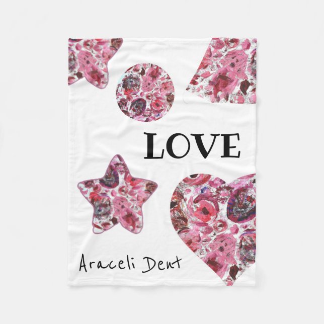 Fleece Blanket, 76.2 cm x 101.6 cm Red Blanket (Front)