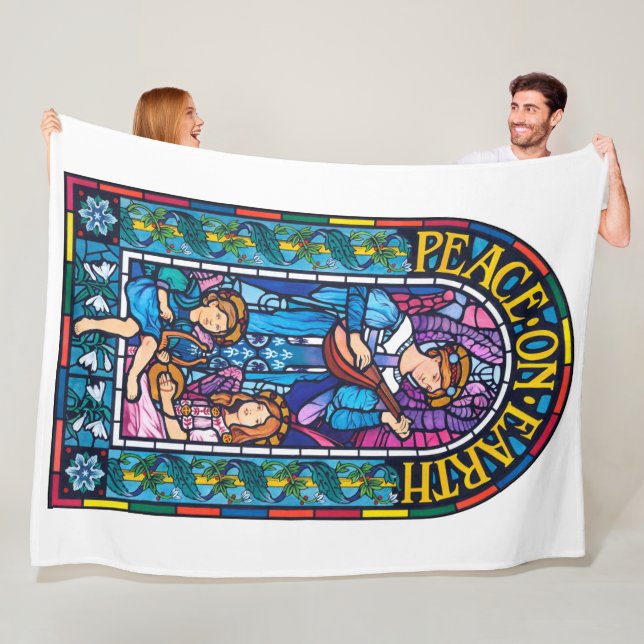 Fleece Blanket (80 in x 60 inches) Peace on Earth (In Situ)