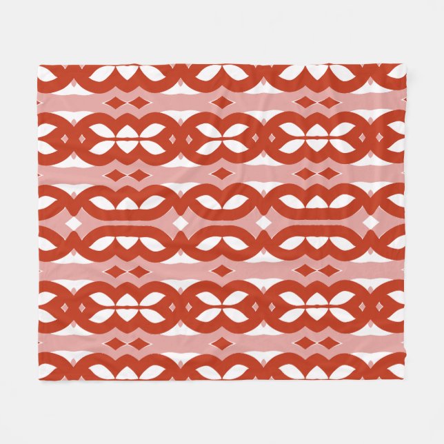 Fleece Blanket, A trendy classic red fabric design (Front (Horizontal))