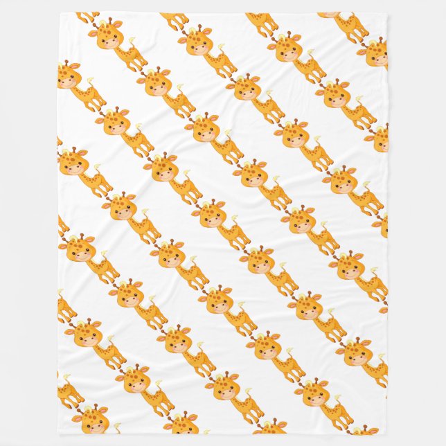 Fleece Blanket/Baby Giraffes (Front)