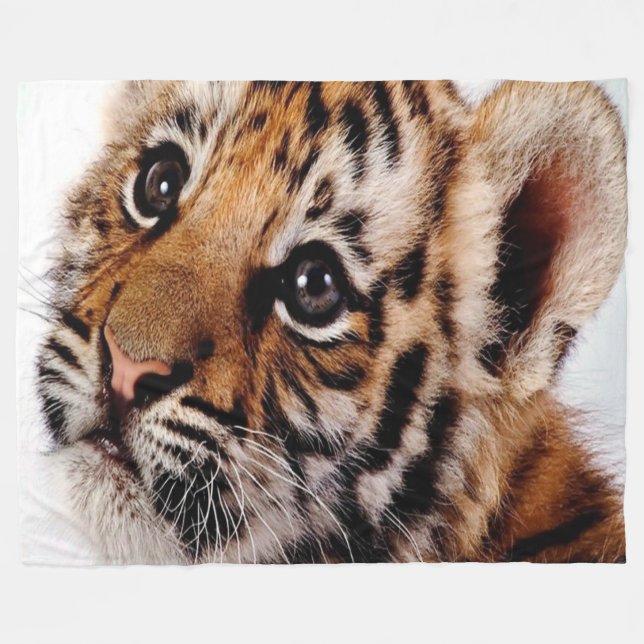 Fleece Blanket/Baby Tiger Blanket (Front (Horizontal))