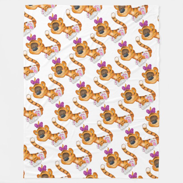 Fleece Blanket/Baby Tigers Blanket (Front)