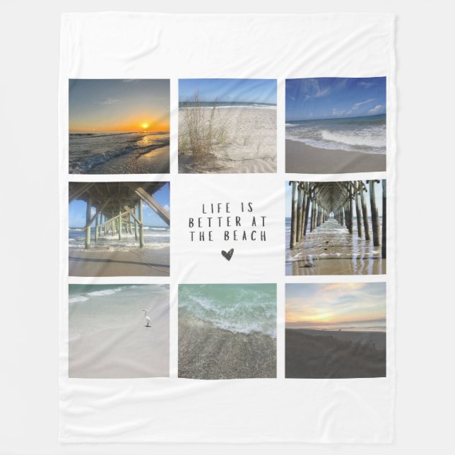 Fleece Blanket-Beach (Front)