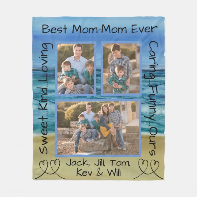 Fleece Blanket "Beach Please" Photo Blanket (Front)