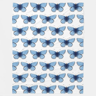 Fleece Blanket - Blue Butterfly