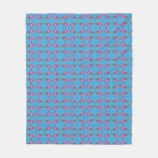 Fleece Blanket - Blue, Little Shot Kids' Room (Front)