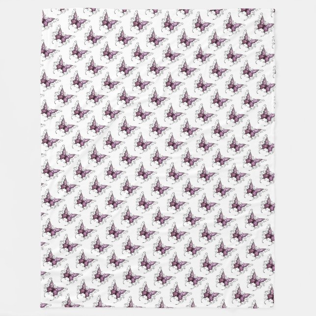 Fleece Blanket/Butterflies Blanket (Front)