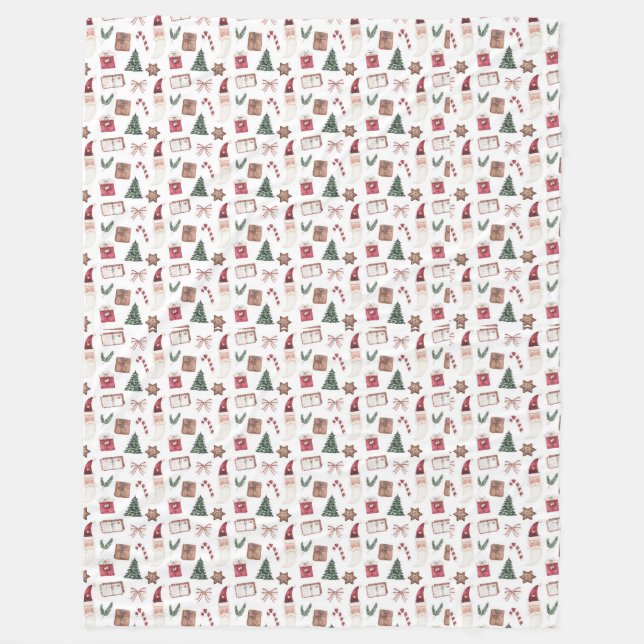 Fleece Blanket Christmas Pattern (Front)