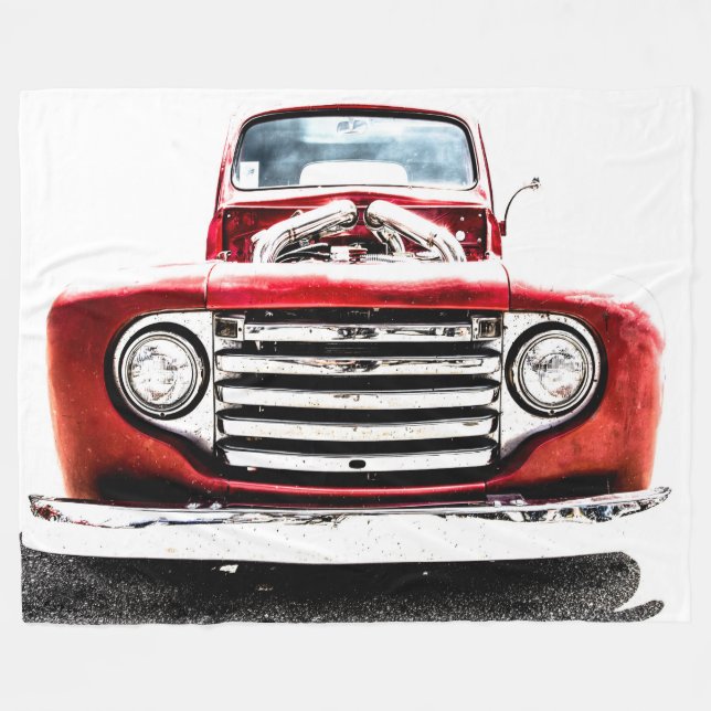  Fleece Blanket Classic Vintage Truck (Front (Horizontal))